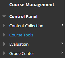 Course Tools in Control Panel